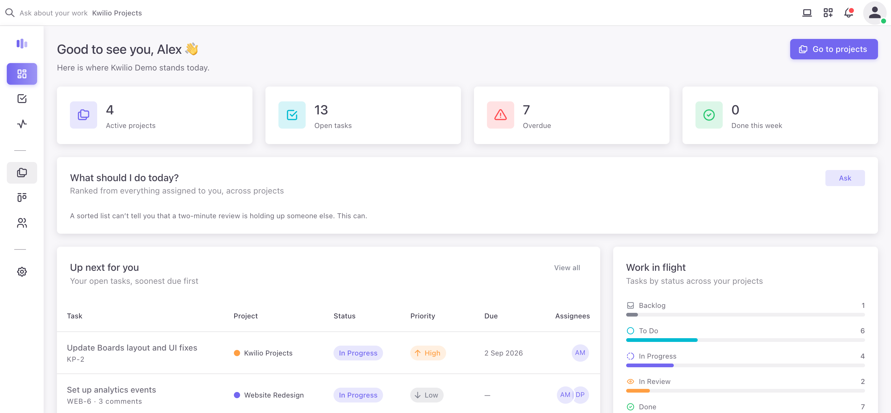 Kwilio Projects screenshot 1