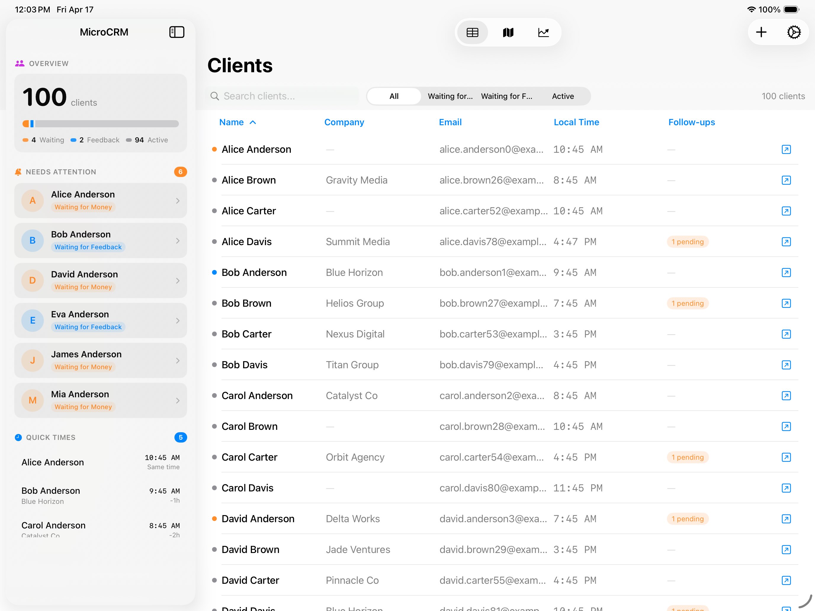 Micro-CRM screenshot 4