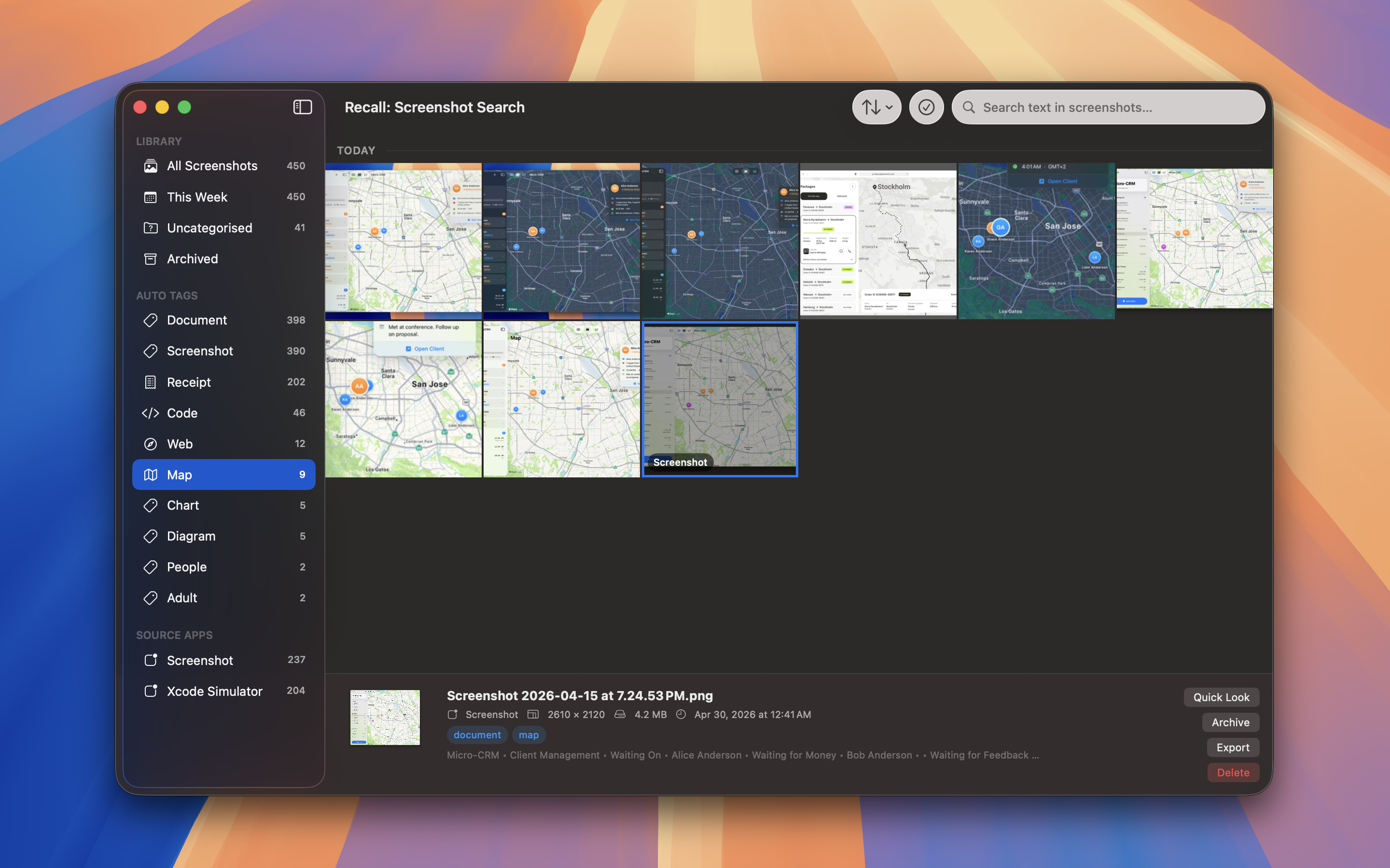 Recall screenshot 3